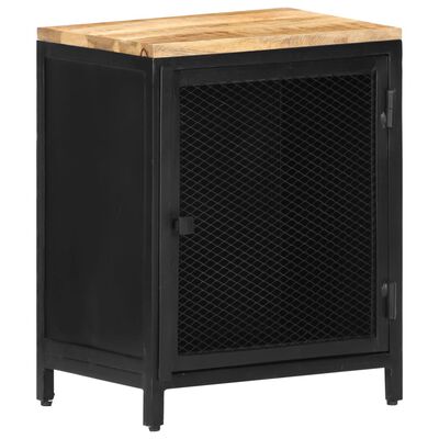 vidaXL Bedside Cabinet 40x30x53 cm Solid Rough Mango Wood