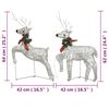 vidaXL Christmas Reindeers 2 pcs Gold 40 LEDs