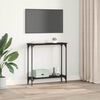 vidaXL Console Table Black Oak 75 x 22.5 x 75 cm Engineered Wood