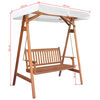 vidaXL Garden Swing Bench with Canopy Eucalyptus Acacia Wood