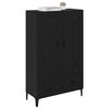 vidaXL Highboard Black Oak 70 x 31 x 115 cm Engineered Wood and Iron