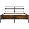 vidaXL Bed Frame without Mattress Smoked Oak 140x190 cm