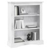 vidaXL 3-Tier Bookcase Mexican Pine Corona Range White 81x29x100 cm