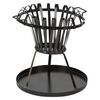 Practo Garden Fire Pit with BBQ Grill Black