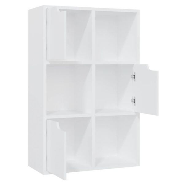 vidaXL Bookshelf White 60x27.5x88 cm Engineered Wood