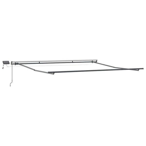 vidaXL Awning Frame Manual Anthracite 500 x 350 cm Aluminium