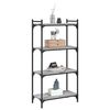 vidaXL Bookcase 4-Tier Grey Sonoma 60x30x120 cm Engineered Wood