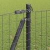 vidaXL Fence Post 7 pcs Grey Steel