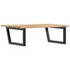 vidaXL Basin Shelf Wall Mounted Steel and Solid Wood Acacia