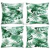 vidaXL Sofa Cushions 4 pcs Leaf Pattern 50x50 cm Fabric
