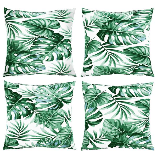 vidaXL Sofa Cushions 4 pcs Leaf Pattern 50x50 cm Fabric