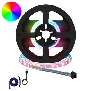 vidaXL LED Strip 2 pcs Black and Transparent Copper and Plastic