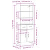 vidaXL Highboard Grey Sonoma 69.5x34x180 cm Engineered Wood