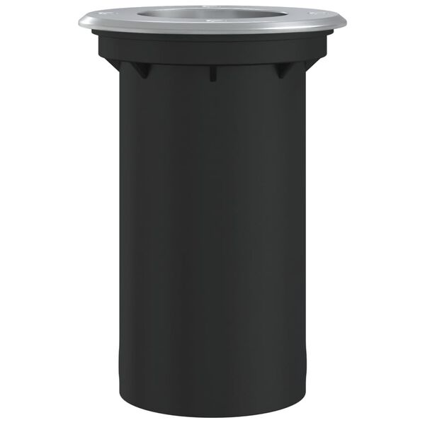 vidaXL Outdoor Ground Light Round Black 10.5x10.5cm Die-cast Aluminium