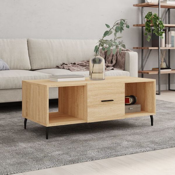 vidaXL Coffee Table Sonoma Oak 102x50x40 cm Engineered Wood