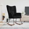 vidaXL Rocking Chair Black Velvet