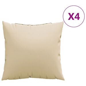 vidaXL Sofa Cushions 4 pcs Beige 40x40 cm Fabric