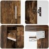vidaXL Bathroom Furniture Set TULUM Smoked Oak Engineered Wood