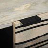 vidaXL Coffee Table Beige and Black 100 x 54 x 40 cm Solid Acacia wood