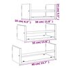 vidaXL 3 Piece Wall Shelf Set with Bars Smoked Oak Engineered wood