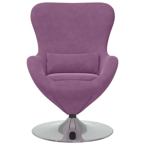 vidaXL Egg Chair Purple 63 x 73 x 90 cm Velvet