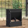 vidaXL Rabbit Feeder Black 20 x 12.5 x 25 cm Cold-Rolled Steel