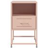vidaXL Bedside Cabinets 2 pcs Pink 36x39x60.5 cm Steel