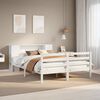 vidaXL Bookcase Bed without Mattress White 120x200 cm Solid Wood Pine
