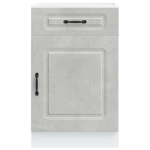 vidaXL Kitchen Base Cabinet Kalmar Concrete Grey Engineered Wood