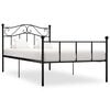 vidaXL Bed Frame without Mattress Black Metal 100x200 cm