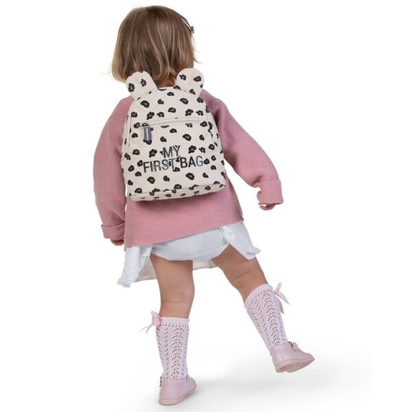 CHILDHOME Kids Backpack My First Bag Canvas Leopard