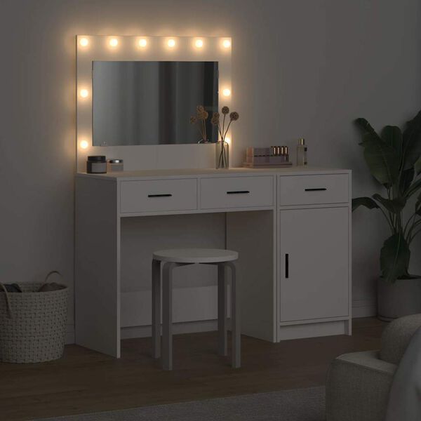 vidaXL Dressing Table 2 pcs White 40 x 41 x 75 cm Engineered wood