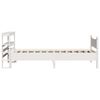 vidaXL Bed Frame with Headboard White 100x200 cm Solid Wood Pine