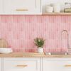 vidaXL Rectangular Tile 10 pcs Pink 29 x 23 x 0.08 cm