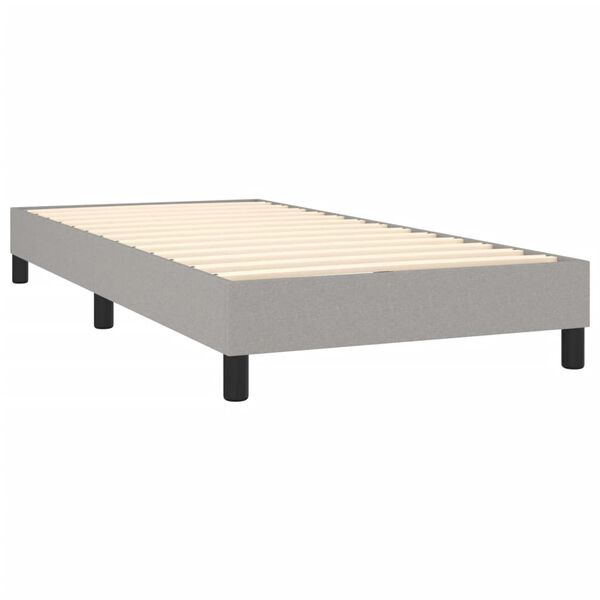 vidaXL Box Spring Bed Frame Light Grey Single Fabric (UK/IE/FI/NO only)
