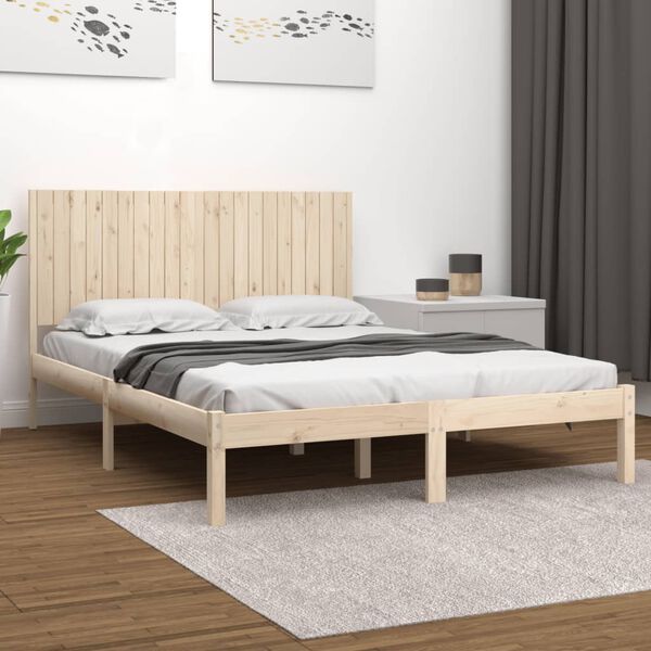 vidaXL Bed Frame without Mattress 200x200 cm Solid Wood Pine