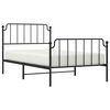 vidaXL Metal Bed Frame without Mattress with Footboard&nbsp;Black 107x203cm
