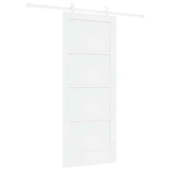 vidaXL Sliding Door White 83 x 202 cm Solid Pine Wood