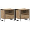 vidaXL Bedside Table with Drawer 2 pcs Artisian Oak 50 x 39.5 x 50 cm