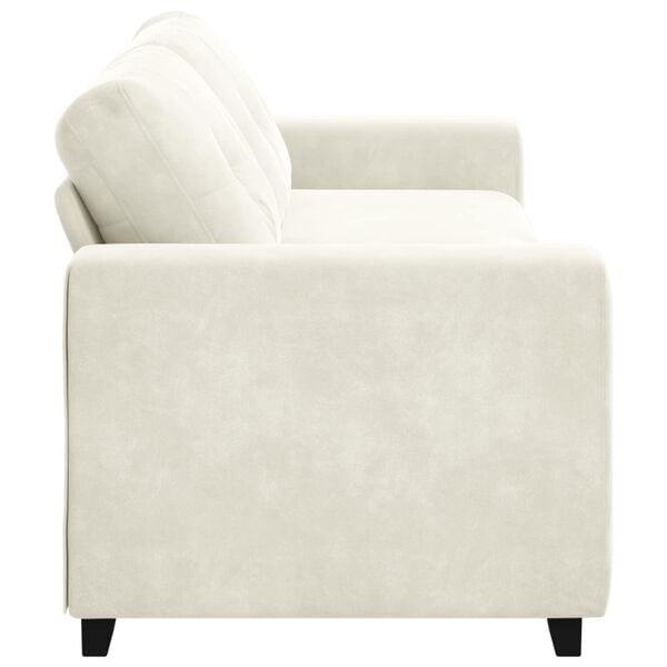 vidaXL Sofa Cream 221 x 80 x 80 cm Poly velvet