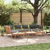 vidaXL Garden Sofa Set 4 pcs Brown and Grey