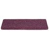 vidaXL Stair Mats 15 pcs 65x21x4 cm Dark Purple Rectangular Edge