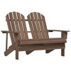 vidaXL 2-Seater Garden Adirondack Chair Solid Fir Wood Brown