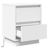 vidaXL Bedside Cabinet White 39 x 34.5 x 50 cm Engineered wood