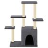 vidaXL Cat Tree with Sisal Scratching Posts Dark Grey 97.5 cm