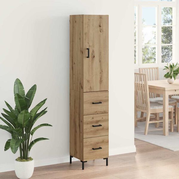 vidaXL Highboard Artisan Oak 69.5 x 34 x 180 cm Engineered Wood