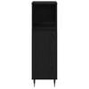 vidaXL Bathroom Cabinet Black Oak 30 x 30 x 100 cm Engineered Wood