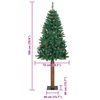 vidaXL Slim Christmas Tree Green 180 cm PVC and Solid Pine wood