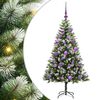 vidaXL Artificial Hinged Christmas Tree with Flocked Snow 120 cm