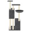 vidaXL Cat Tree with Sisal Scratching Posts Dark Grey 122 cm